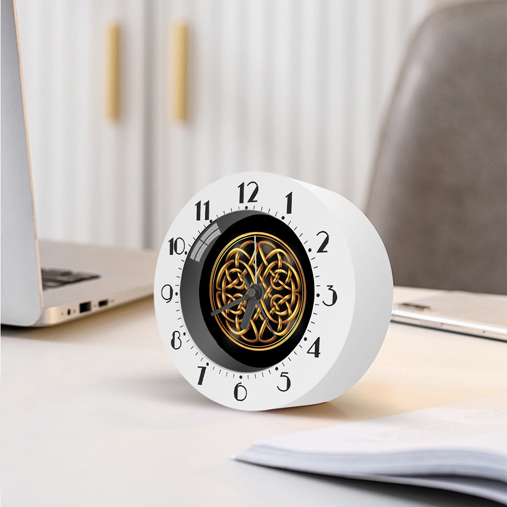 Golden Celtic Knot Print Alarm Clock