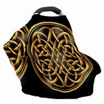 Golden Celtic Knot Print Baby Seat Cover