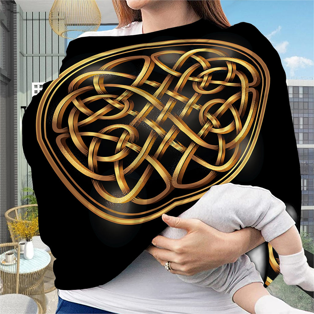 Golden Celtic Knot Print Baby Seat Cover