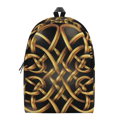 Golden Celtic Knot Print Backpack