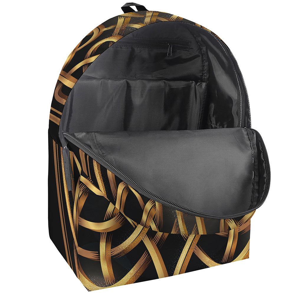 Golden Celtic Knot Print Backpack