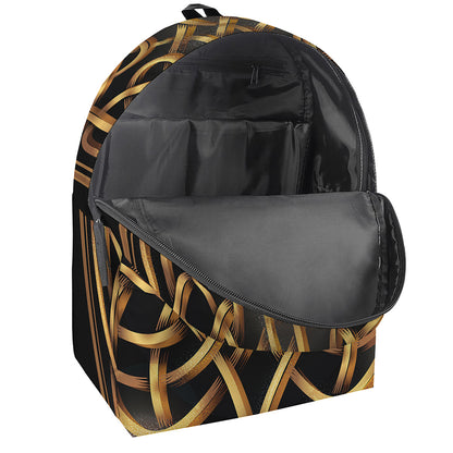 Golden Celtic Knot Print Backpack
