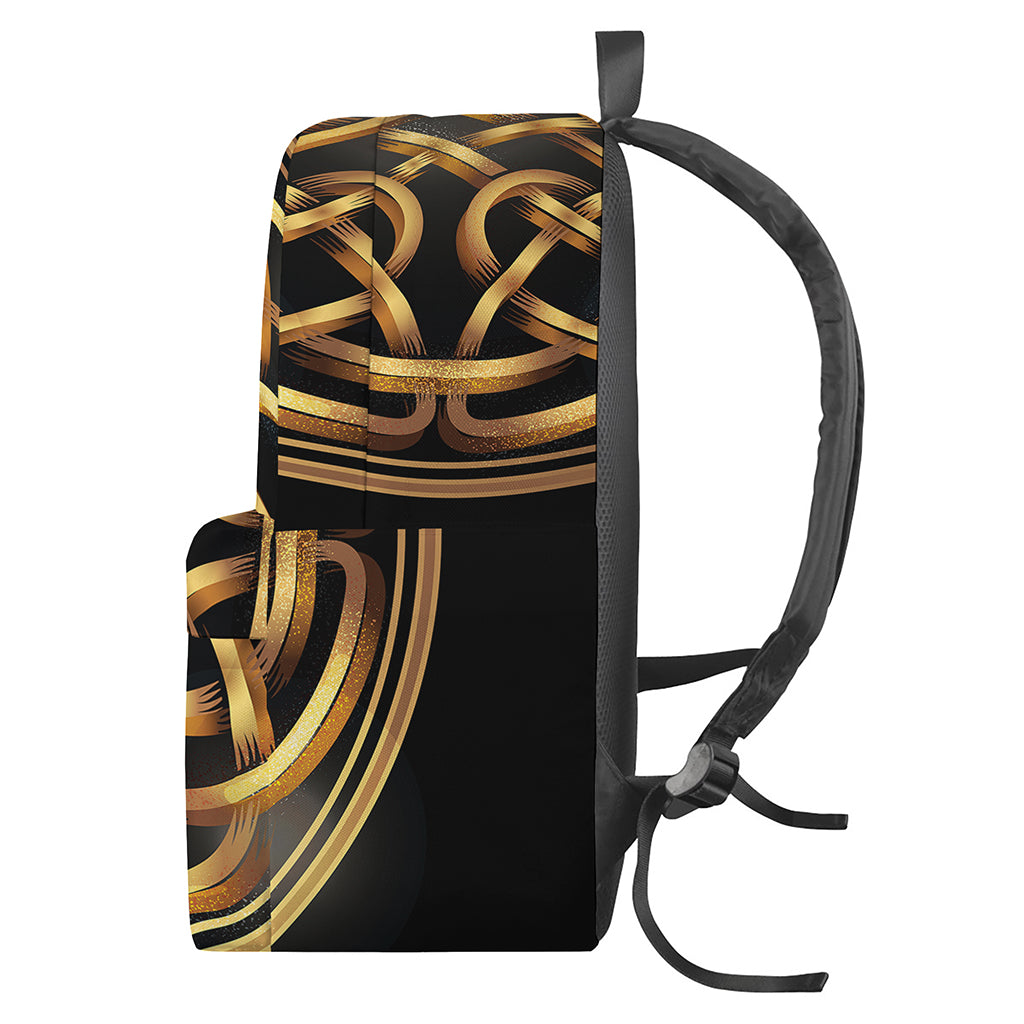 Golden Celtic Knot Print Backpack