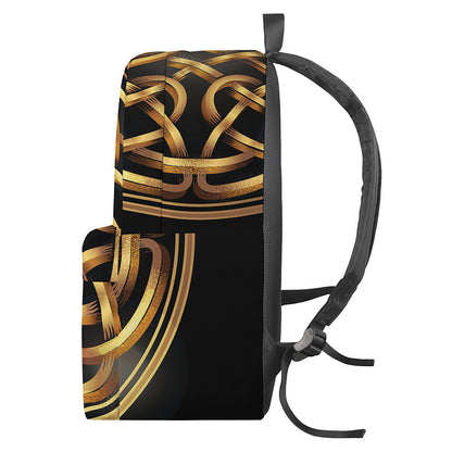 Golden Celtic Knot Print Backpack