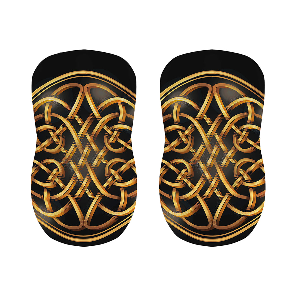 Golden Celtic Knot Print Bar Stool Covers