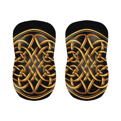 Golden Celtic Knot Print Bar Stool Covers
