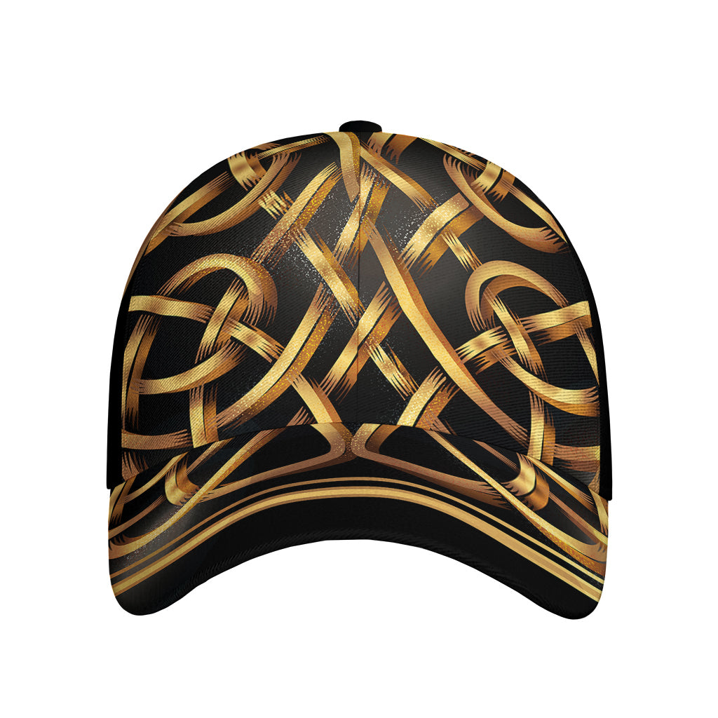 Golden Celtic Knot Print Baseball Cap