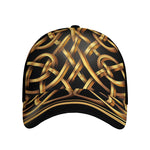 Golden Celtic Knot Print Baseball Cap