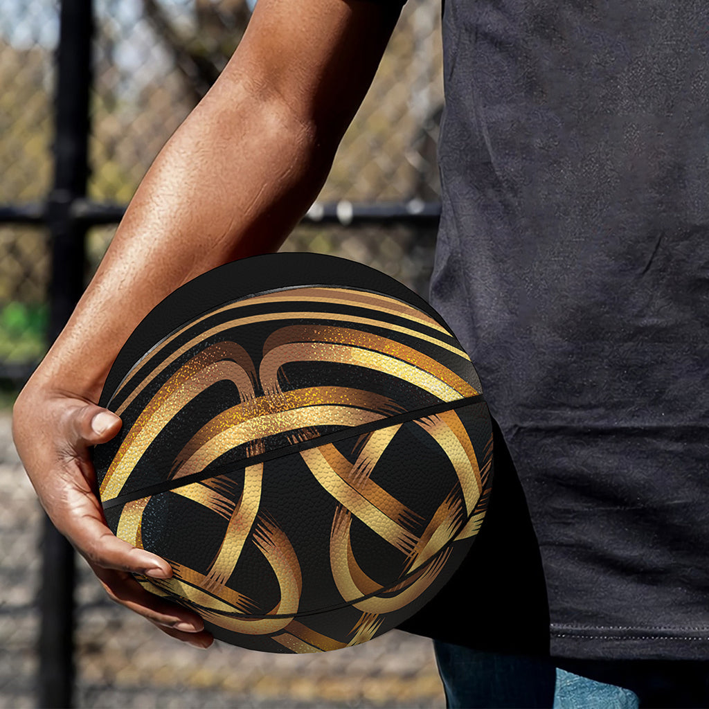 Golden Celtic Knot Print Basketball