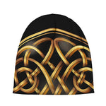 Golden Celtic Knot Print Beanie