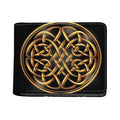 Golden Celtic Knot Print Bifold Wallet