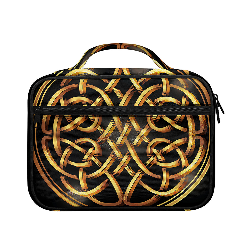Golden Celtic Knot Print Briefcase Bible Bag