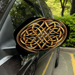 Golden Celtic Knot Print Car Side Mirror Covers