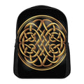 Golden Celtic Knot Print Casual Backpack