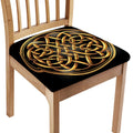 Golden Celtic Knot Print Chair Cushion Cover