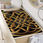 Golden Celtic Knot Print Changing Pad Cover