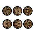 Golden Celtic Knot Print Coaster Set