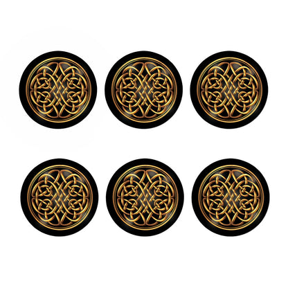 Golden Celtic Knot Print Coaster Set