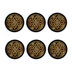 Golden Celtic Knot Print Coaster Set
