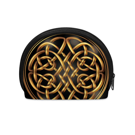Golden Celtic Knot Print Coin Purse