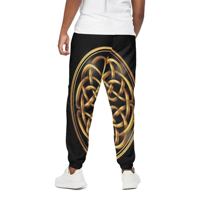 Golden Celtic Knot Print Cotton Pants