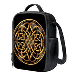 Golden Celtic Knot Print Crossbody Lunch Bag