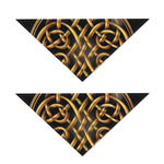 Golden Celtic Knot Print Dog Bandana