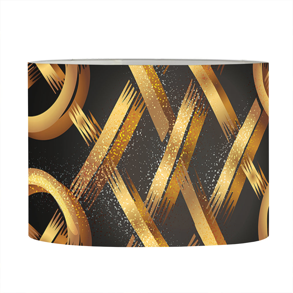 Golden Celtic Knot Print Drum Lamp Shade