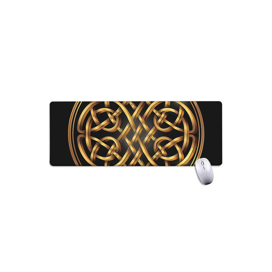 Golden Celtic Knot Print Extended Mouse Pad