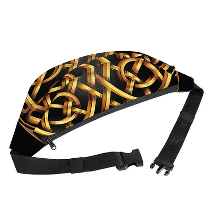 Golden Celtic Knot Print Fanny Pack