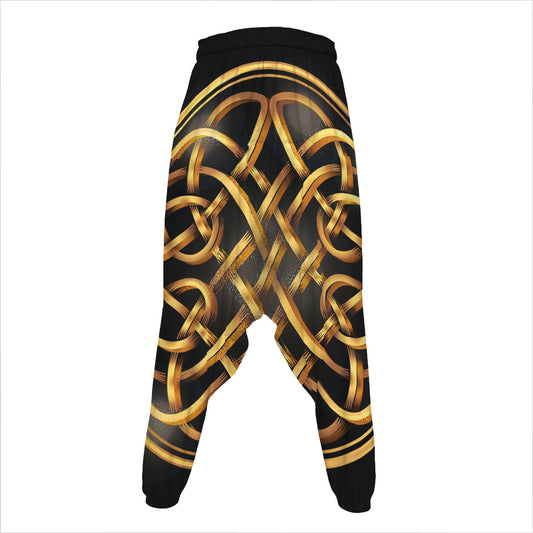 Golden Celtic Knot Print Hammer Pants