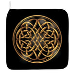 Golden Celtic Knot Print Hand Towel