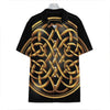 Golden Celtic Knot Print Hawaiian Shirt