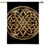 Golden Celtic Knot Print House Flag