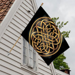 Golden Celtic Knot Print House Flag