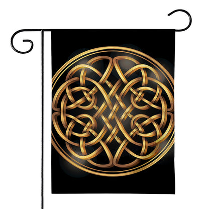 Golden Celtic Knot Print House Flag