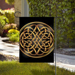 Golden Celtic Knot Print House Flag