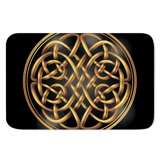Golden Celtic Knot Print Indoor Door Mat