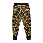 Golden Celtic Knot Print Jogger Pants