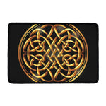 Golden Celtic Knot Print Kitchen Mat