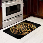 Golden Celtic Knot Print Kitchen Mat