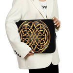 Golden Celtic Knot Print Laptop Sleeve