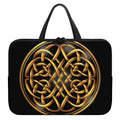 Golden Celtic Knot Print Laptop Sleeve With Handle