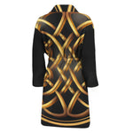 Golden Celtic Knot Print Men's Bathrobe