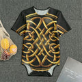 Golden Celtic Knot Print Men's Bodysuit