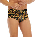 Golden Celtic Knot Print Men's Briefs