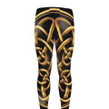 Golden Celtic Knot Print Men's Leggings