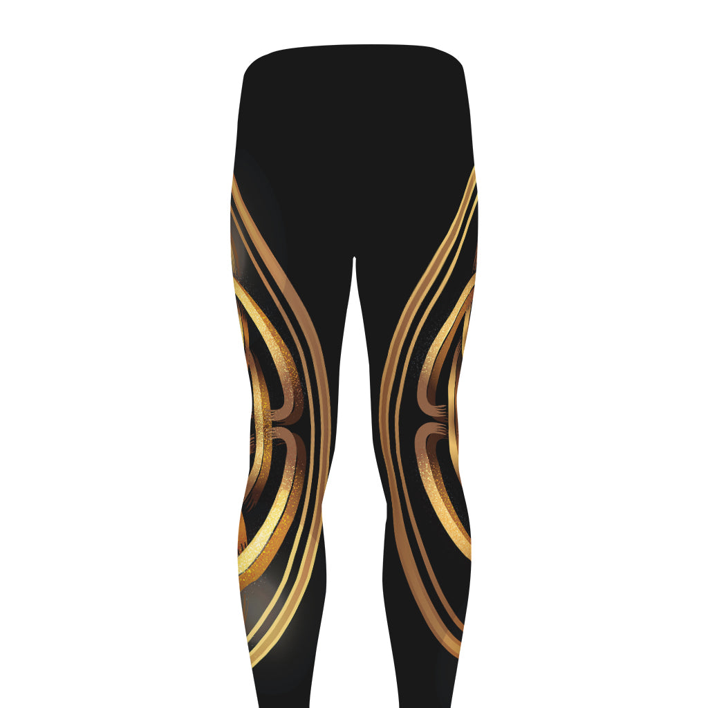 Golden Celtic Knot Print Men's leggings