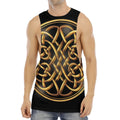 Golden Celtic Knot Print Men's Muscle Tank Top