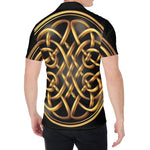 Golden Celtic Knot Print Men's Shirt